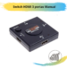 Switch HDMI 3 portas Manual