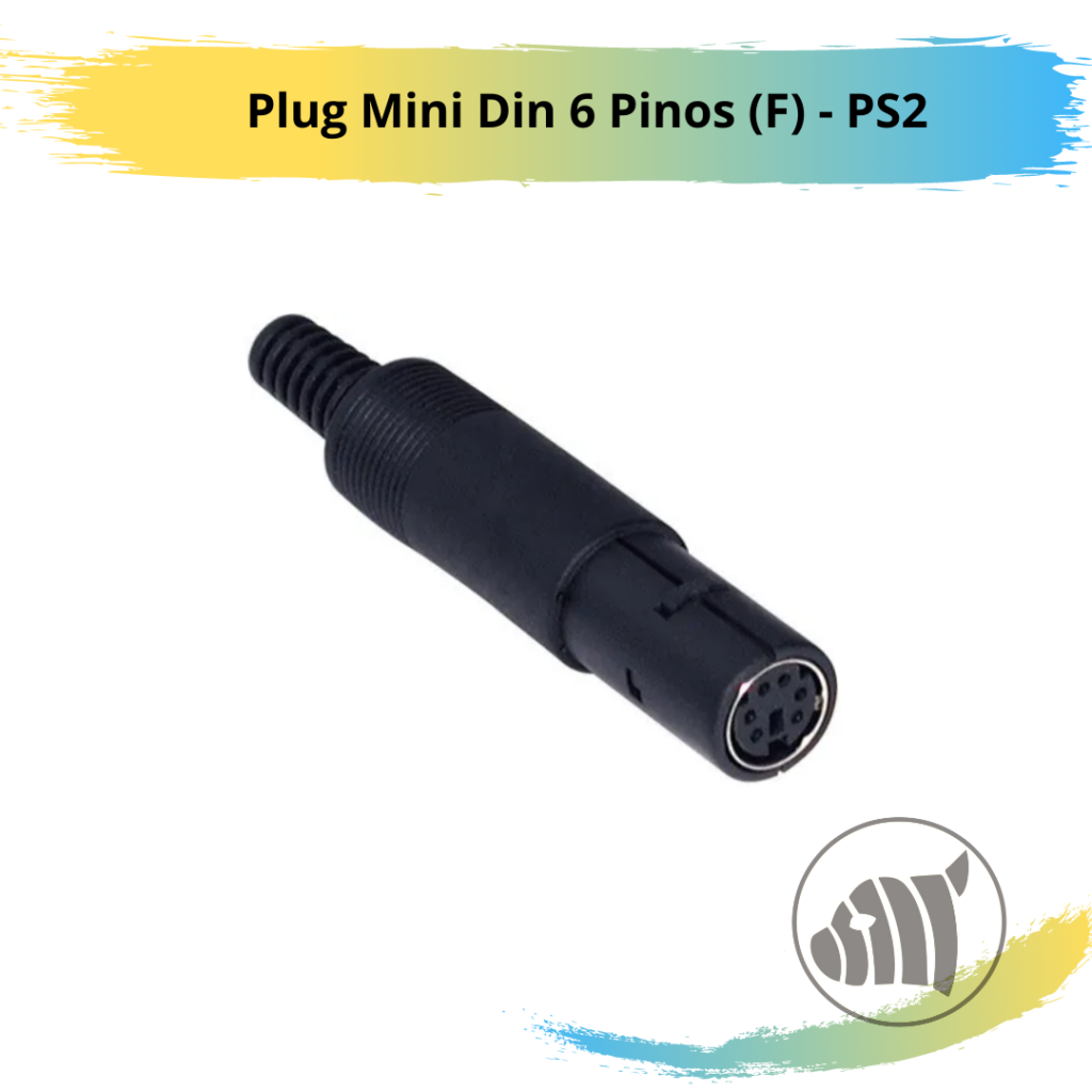 Plug Mini Din 6 Pinos (F) PS2 Felix Eletrônica e Informática